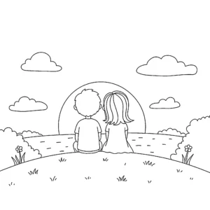 coloriage Amour et apprentissage