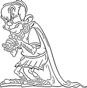 coloriage Asterix pour enfant de 4 ans