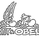 coloriage Asterix et decoupage