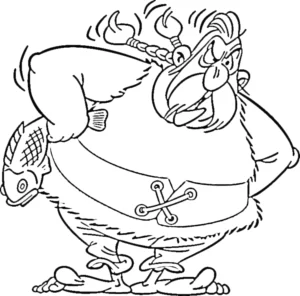 coloriage Asterix pour enfant de 4 ans