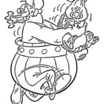 coloriage Asterix à imprimer kawaii