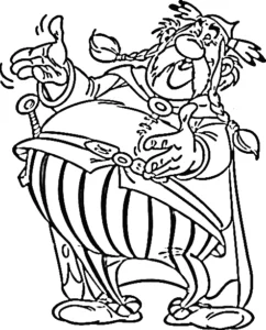 coloriage Asterix à imprimer pour enfant de 9 ans