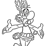 coloriage Asterix à imprimer pour enfant de 8 ans