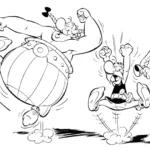 coloriage Asterix pour enfant de 6 ans