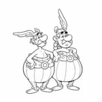 coloriage Astérix et Idéfix pour enfant à imprimer