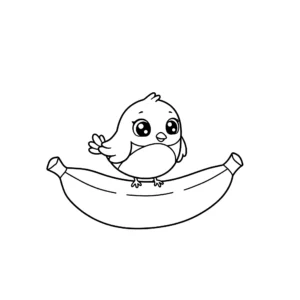coloriage Banane gratuit à imprimer