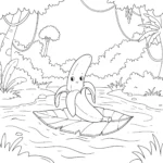 coloriage Banane a dessiner et imprimer