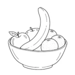 coloriage Banane pour enfants a imprimer gratuit