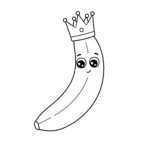 coloriage Banane a colorier en ligne gratuitement