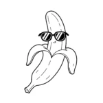 coloriage Banane à imprimer gratuitement