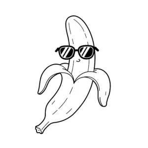 coloriage Banane à imprimer gratuitement