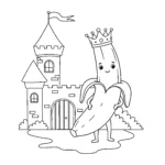 coloriage Banane à imprimer a4