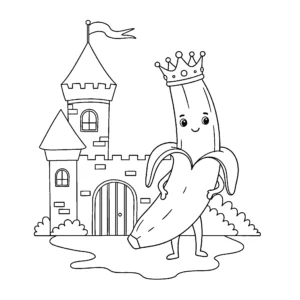 coloriage Banane à imprimer a4