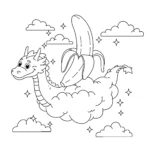 coloriage Banane pour enfant à imprimer