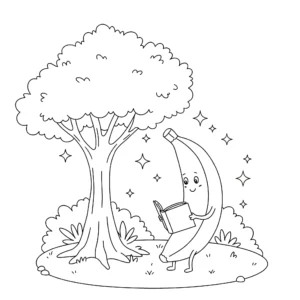 coloriage Banane pour enfant de 10 ans