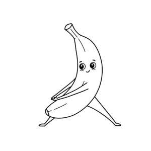 coloriage Banane en ligne pour enfant