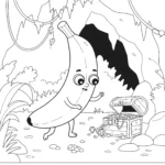 coloriage Banane à imprimer pour enfant de 2 ans