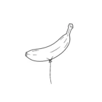 coloriage Banane à imprimer pour enfant de 3 ans