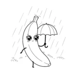 coloriage Banane à imprimer pour enfants