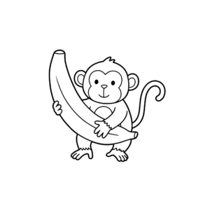 coloriage Banane pour enfants a imprimer