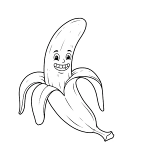coloriage Banane à imprimer gratuitement pdf