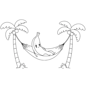 imprimer coloriage Banane gratuit