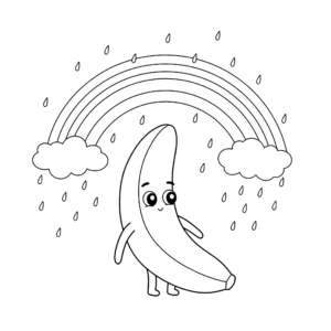 coloriage Banane pour primaire