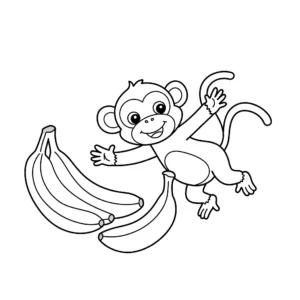 coloriage Banane à imprimer pdf gratuit