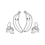 coloriage Banane à imprimer pour enfant de 12 ans