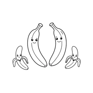 coloriage Banane à imprimer pour enfant de 12 ans