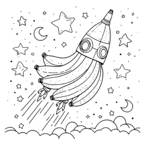 coloriage Banane pour enfant a imprimer gratuit