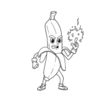 coloriage Banane d