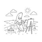coloriage Banane à imprimer pour enfant de 12 ans