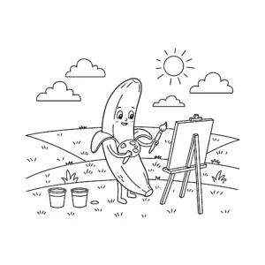 coloriage Banane à imprimer pour enfant de 12 ans