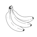 coloriage Banane pour enfant de 4 ans