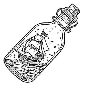 coloriage Bateau Pirate à imprimer pour enfant de 12 ans