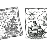 coloriage Bateau Pirate pour enfant de 5 ans