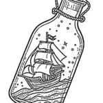 coloriage Bateau Pirate à imprimer pdf