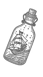 coloriage Bateau Pirate à imprimer pdf