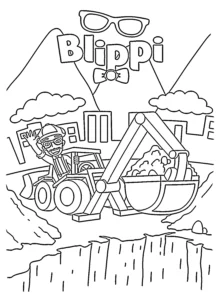 imprimer coloriage Blippi