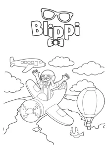 image de coloriage Blippi pour enfant