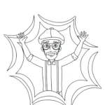coloriage Blippi à imprimer kawaii