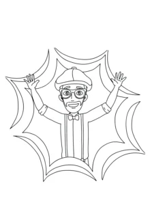 coloriage Blippi à imprimer kawaii
