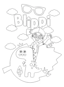 coloriage Blippi pour enfants a imprimer gratuit