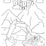 coloriage Blippi à imprimer pour enfants