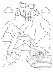 coloriage Blippi à imprimer pour enfants