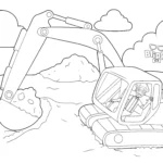 coloriage Blippi à imprimer pour enfant de 4 ans