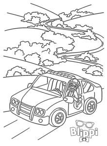 coloriage Blippi et découpage à imprimer