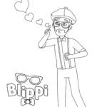 coloriage Blippi et decoupage a imprimer gratuit