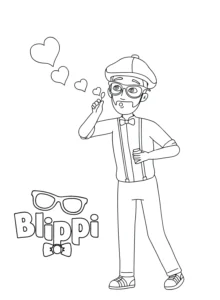 coloriage Blippi et decoupage a imprimer gratuit